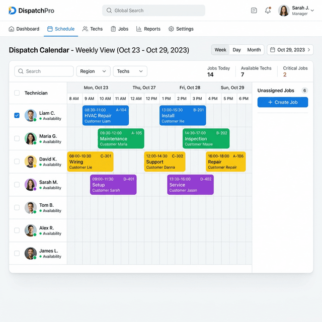 Smart Scheduling Interface